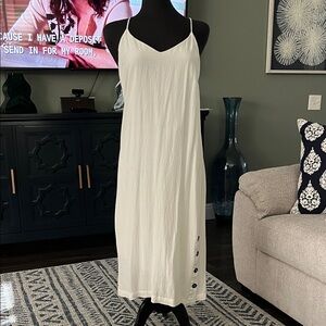 Wilfred Cream Spaghetti Strap Dress